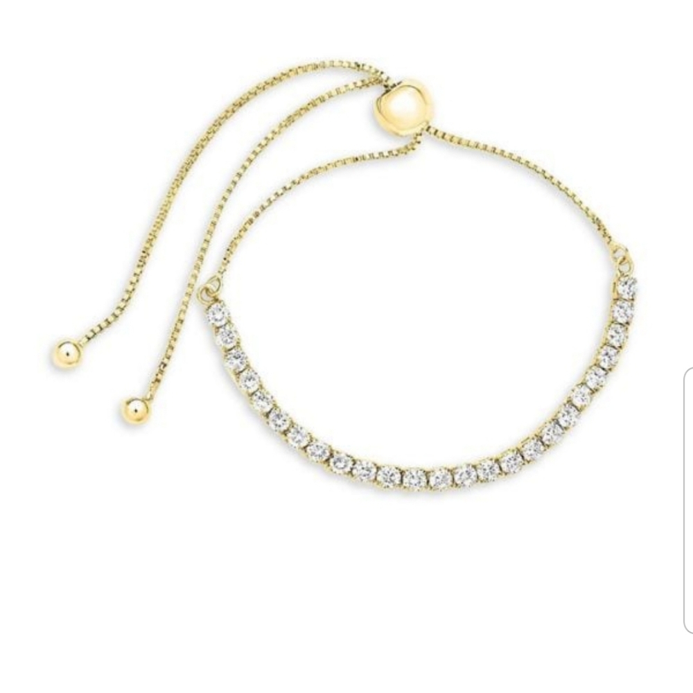 ⭐️NWT STERLING FOREVER  Cubic Zirconia  Bolo Bracelet.